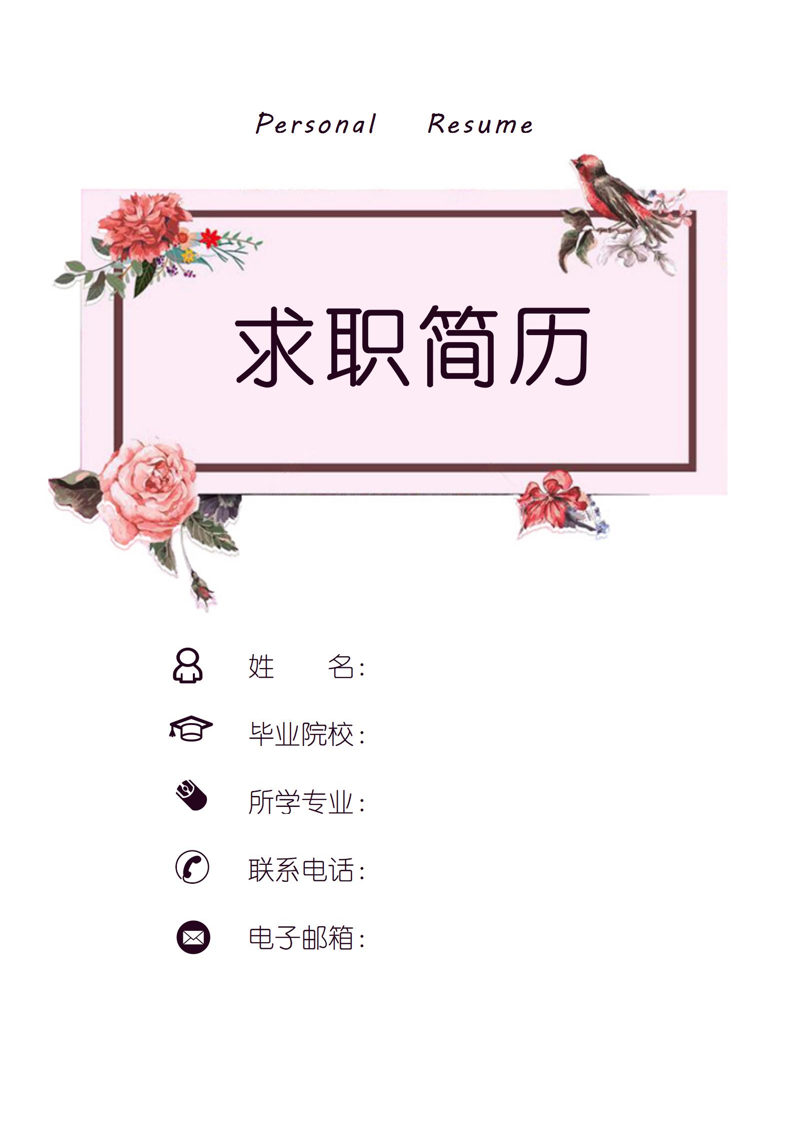 DY-000167详细的3页求职简历模板/