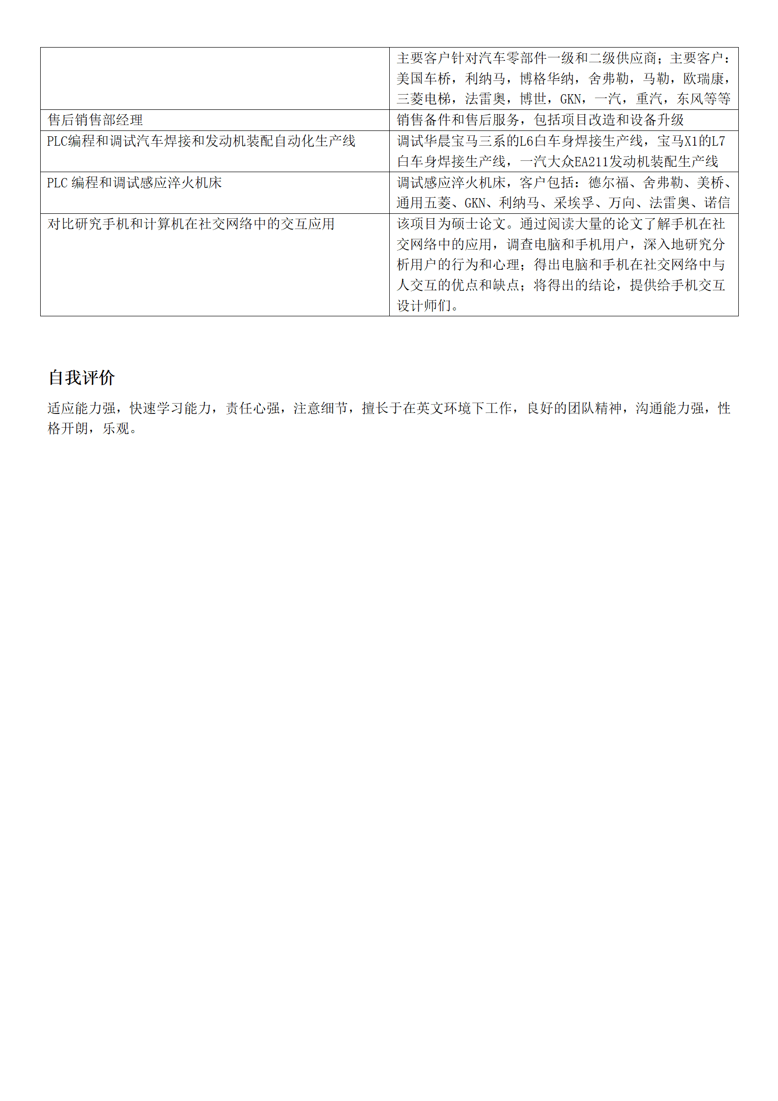 qiyee-000268电子行业销售岗位简历模板/