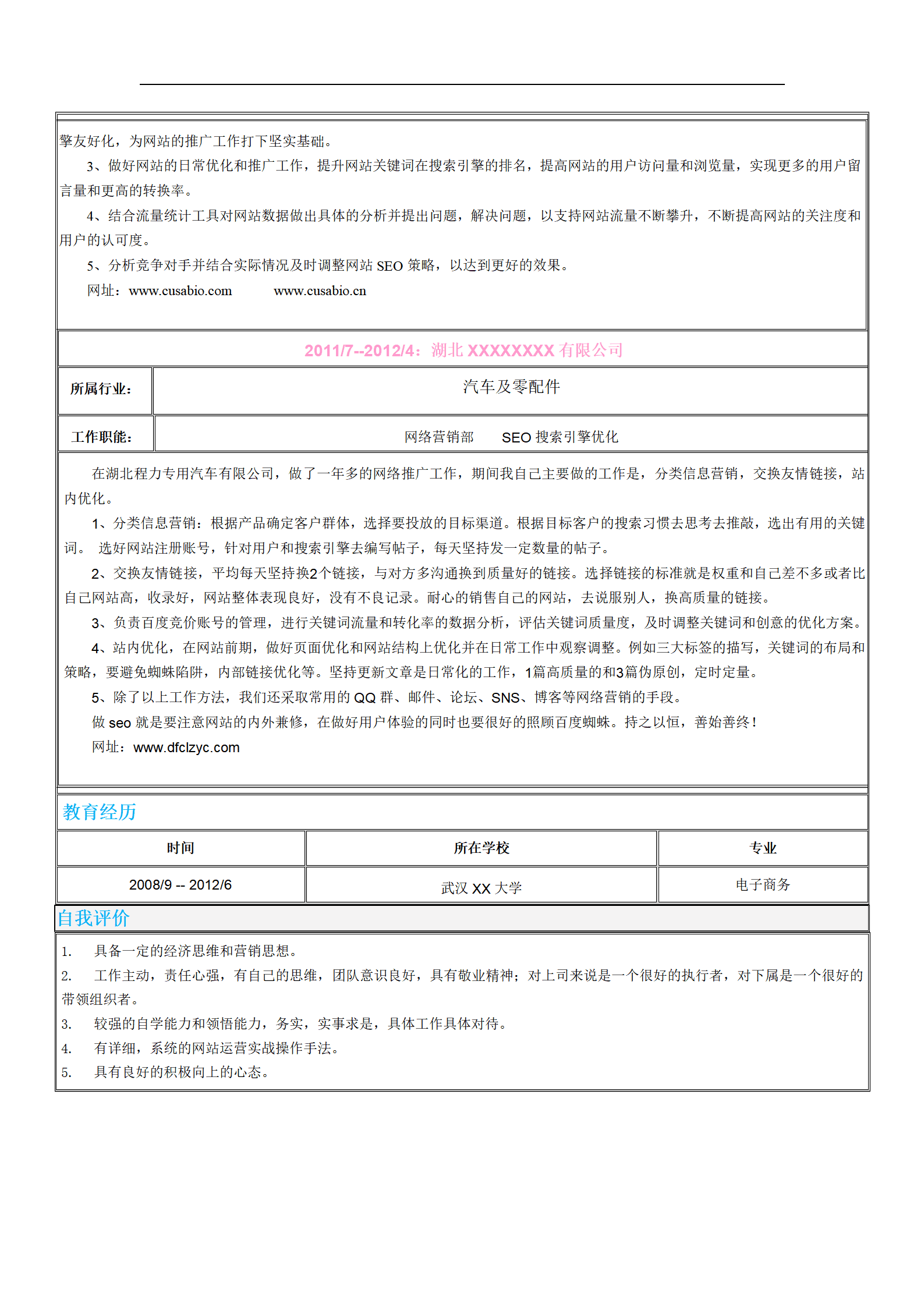 qiyee-0001015网络运营管理简历模板/