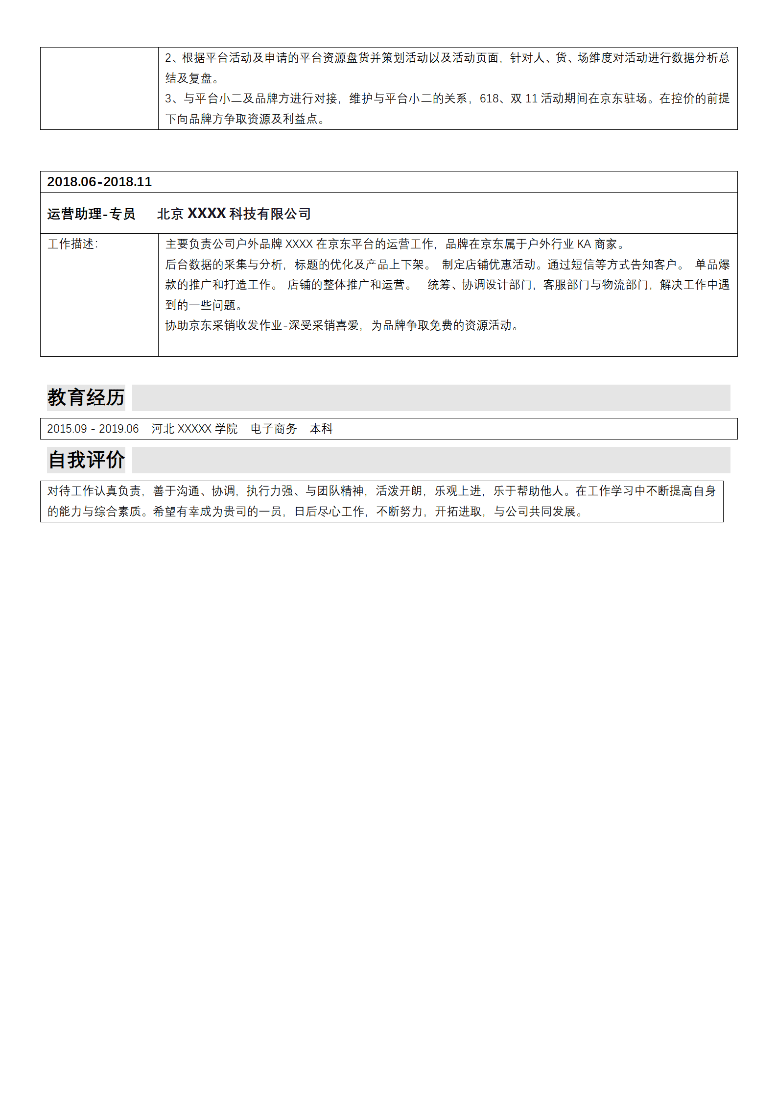 qiyee-0001012网络网站营运维护类岗位求职简历模板/