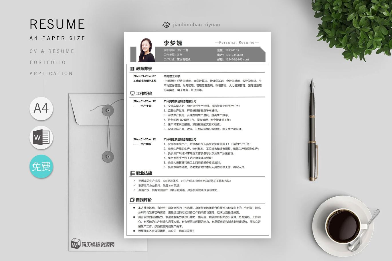 个人工作履历表范文「5篇」