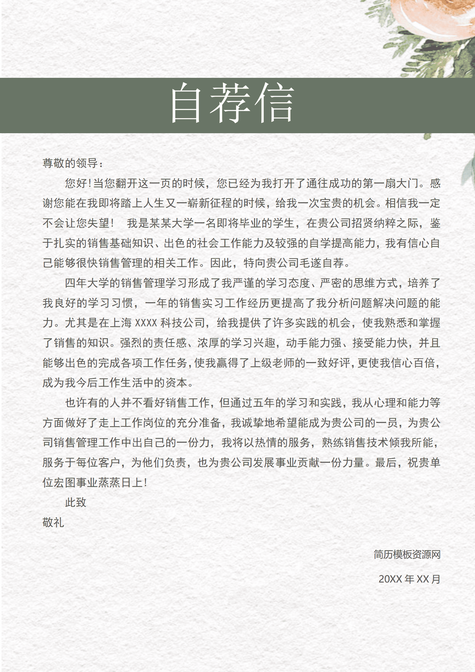 BAY-000180清新成套简历个人简历work简历模板/