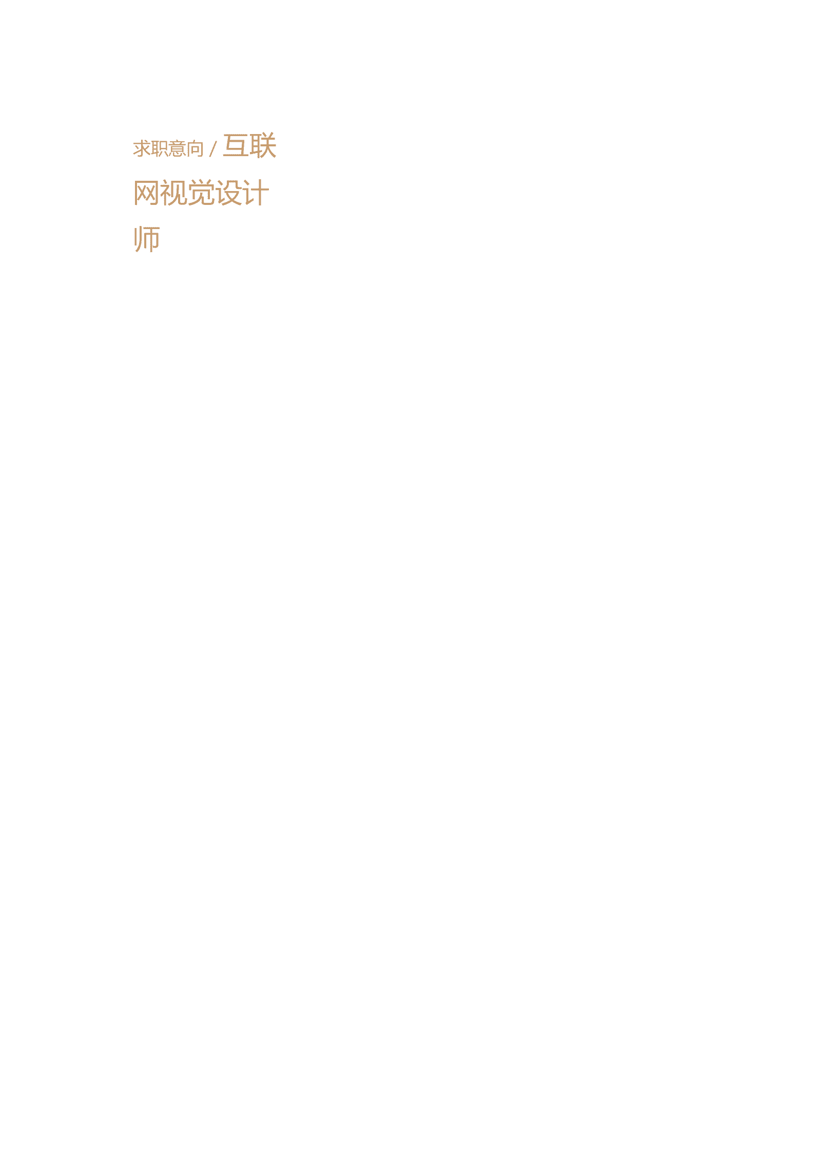 BAY-00047互联网视觉设计成套简历Word简历模板/