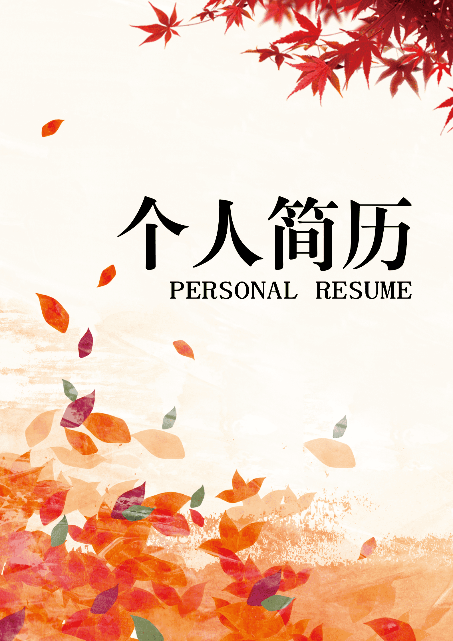 BAY-00017成套简历花纹个人简历word简历模板/
