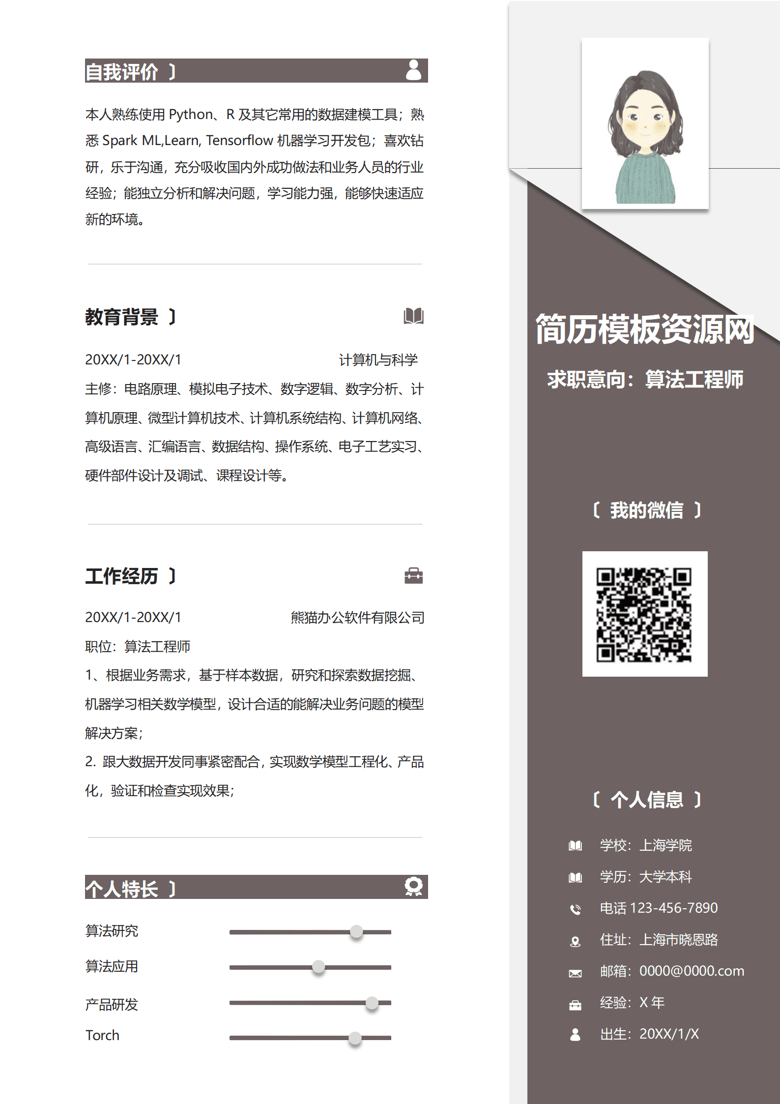 JYDS-00018设计算法工程师简历模板/