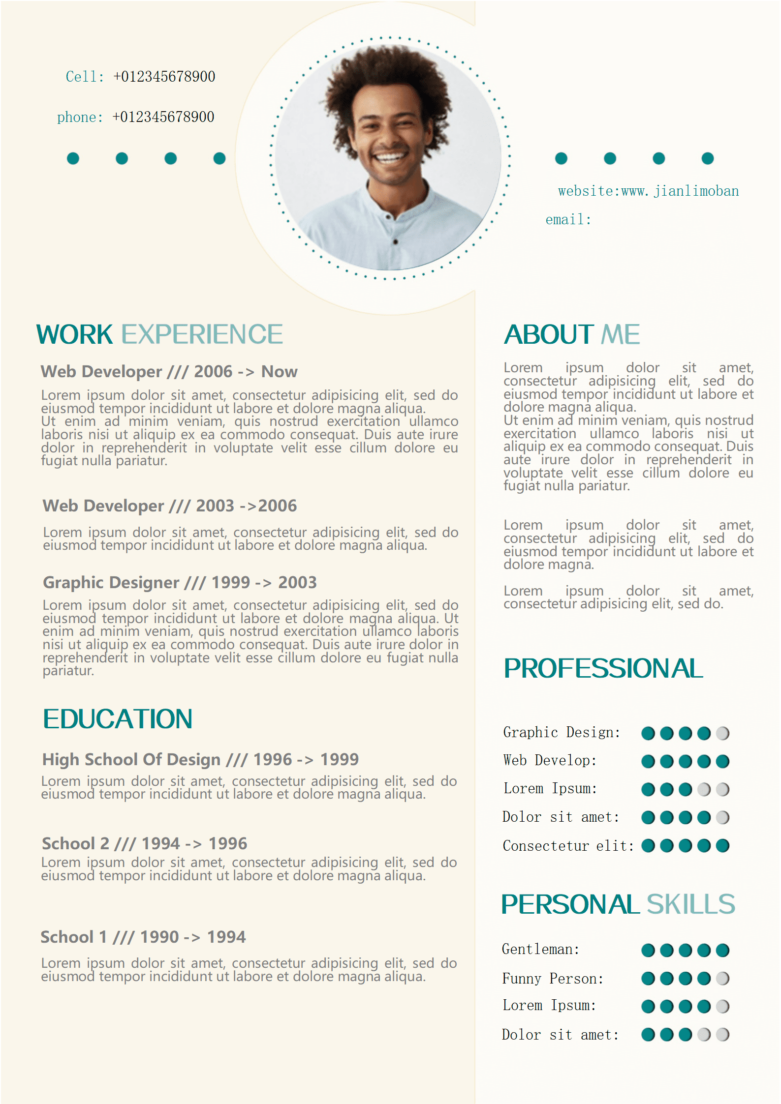 SYY-00063简约实用英文简历求职简历word简历模板/