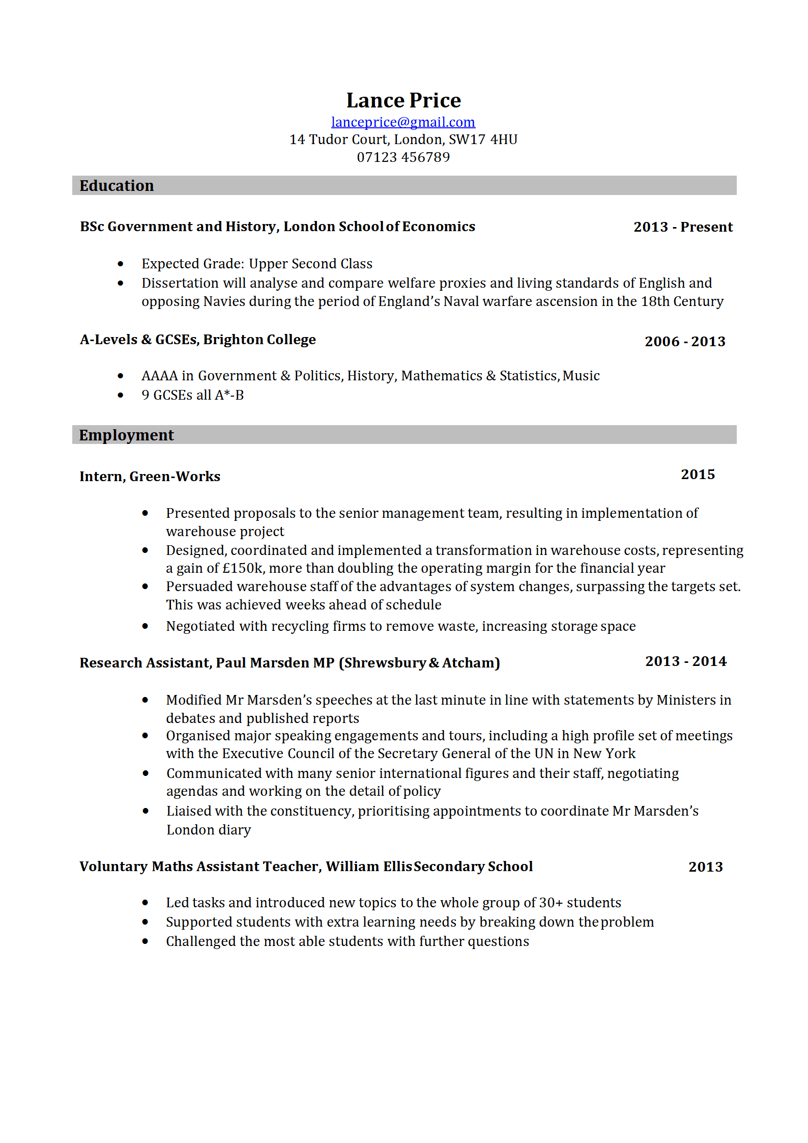 SEZT-00012博士双页英文简历模板/