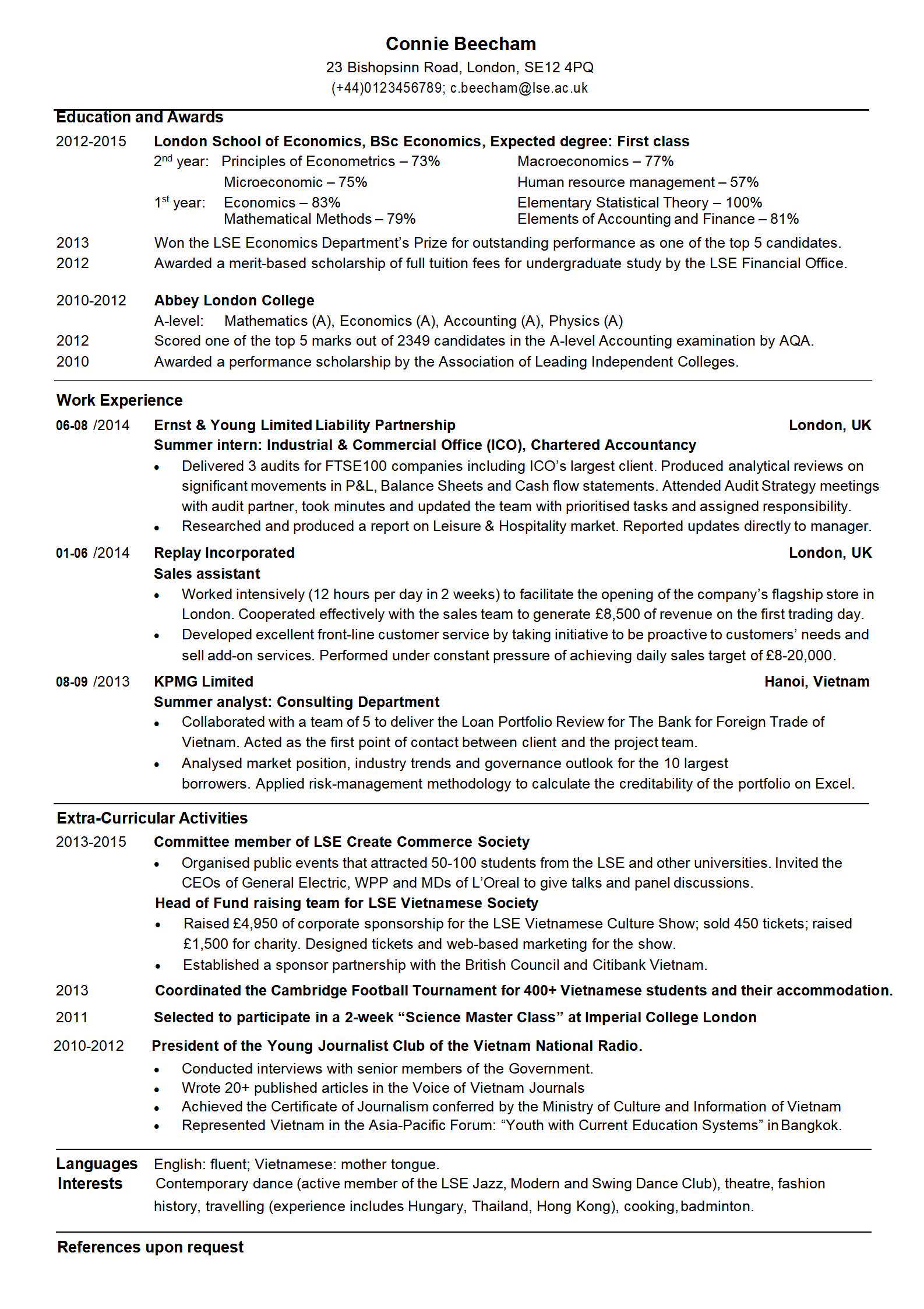 SEZT-00011博士求职英文简历模板/