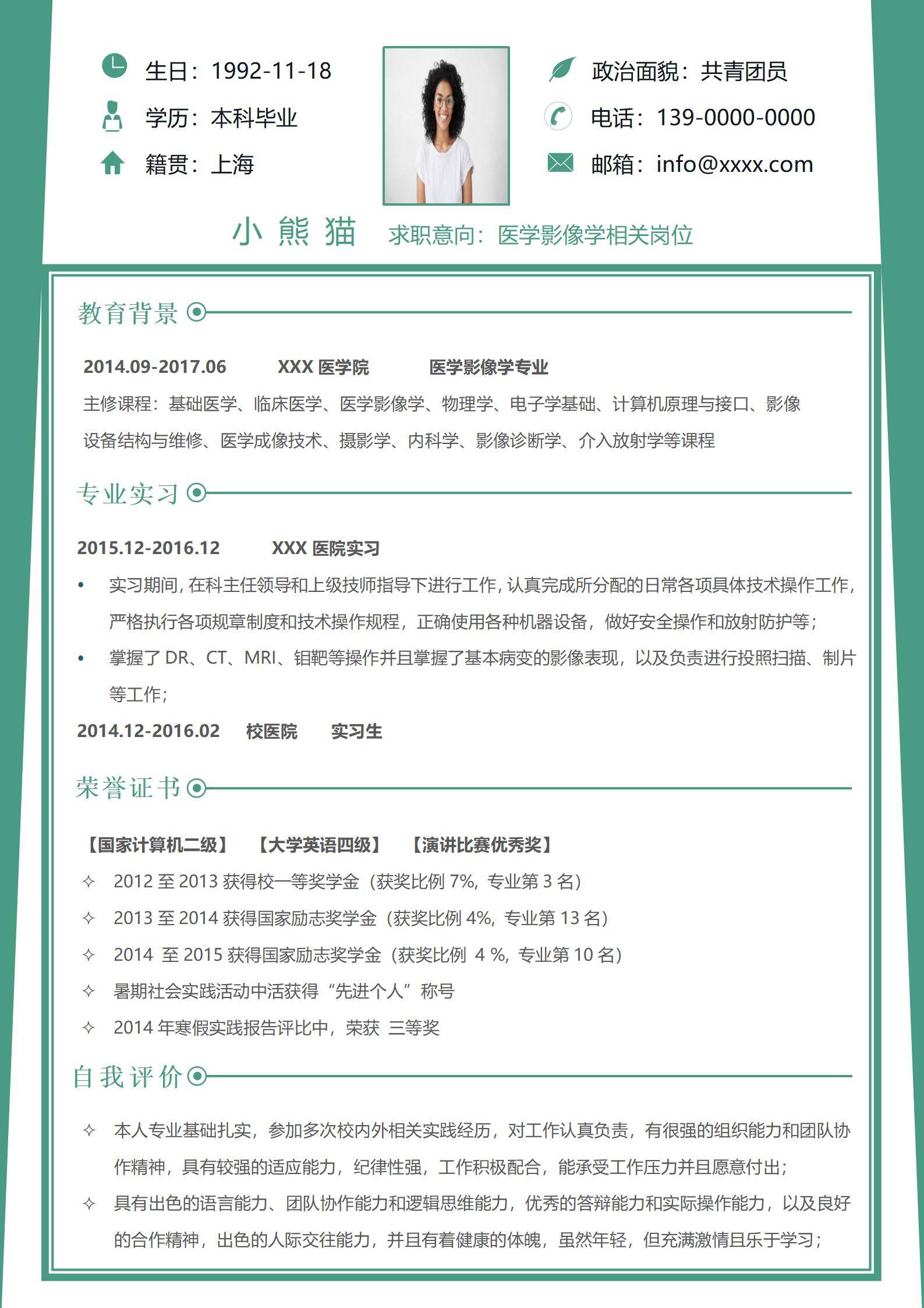 elmfz-0057简洁绿色医学影像学相关岗位/