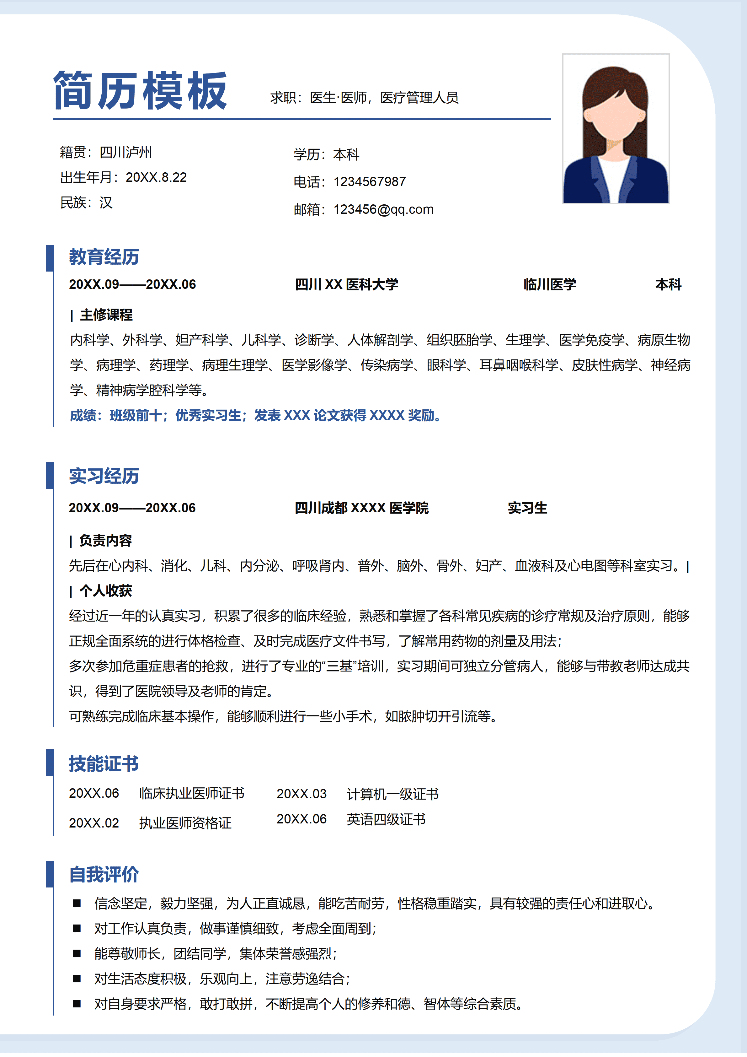 GND0117临床医生简历制作/