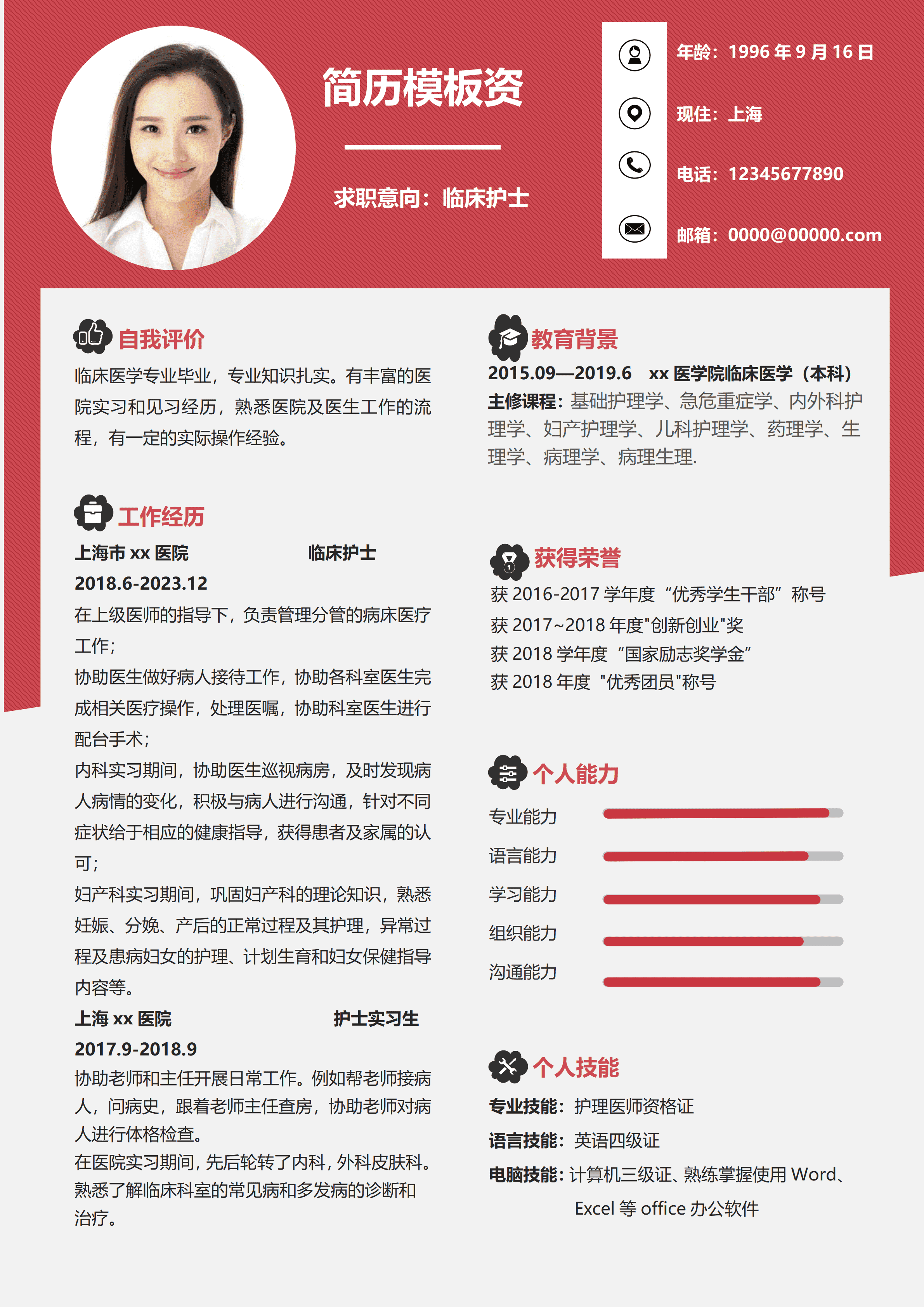GND0119临床医生求职简历模板/