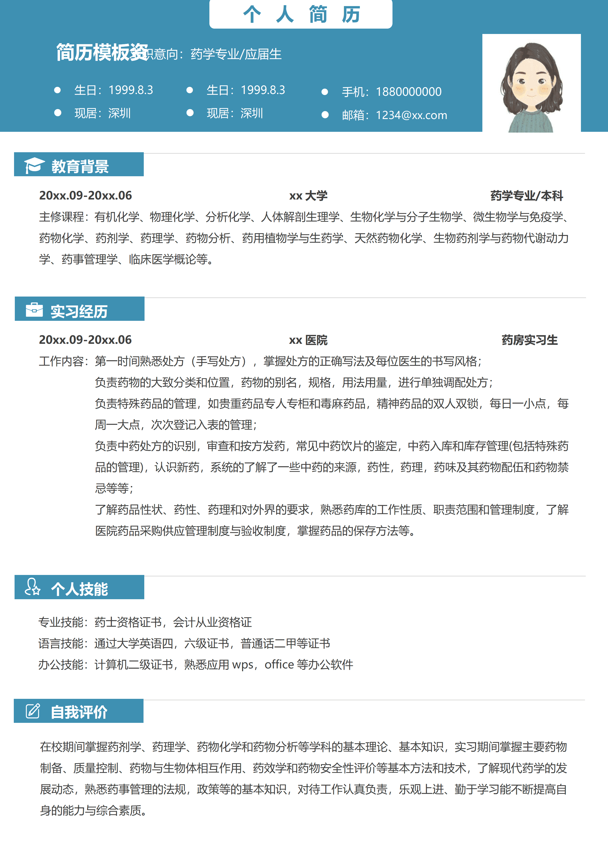 GND0006本科临床医生简历/