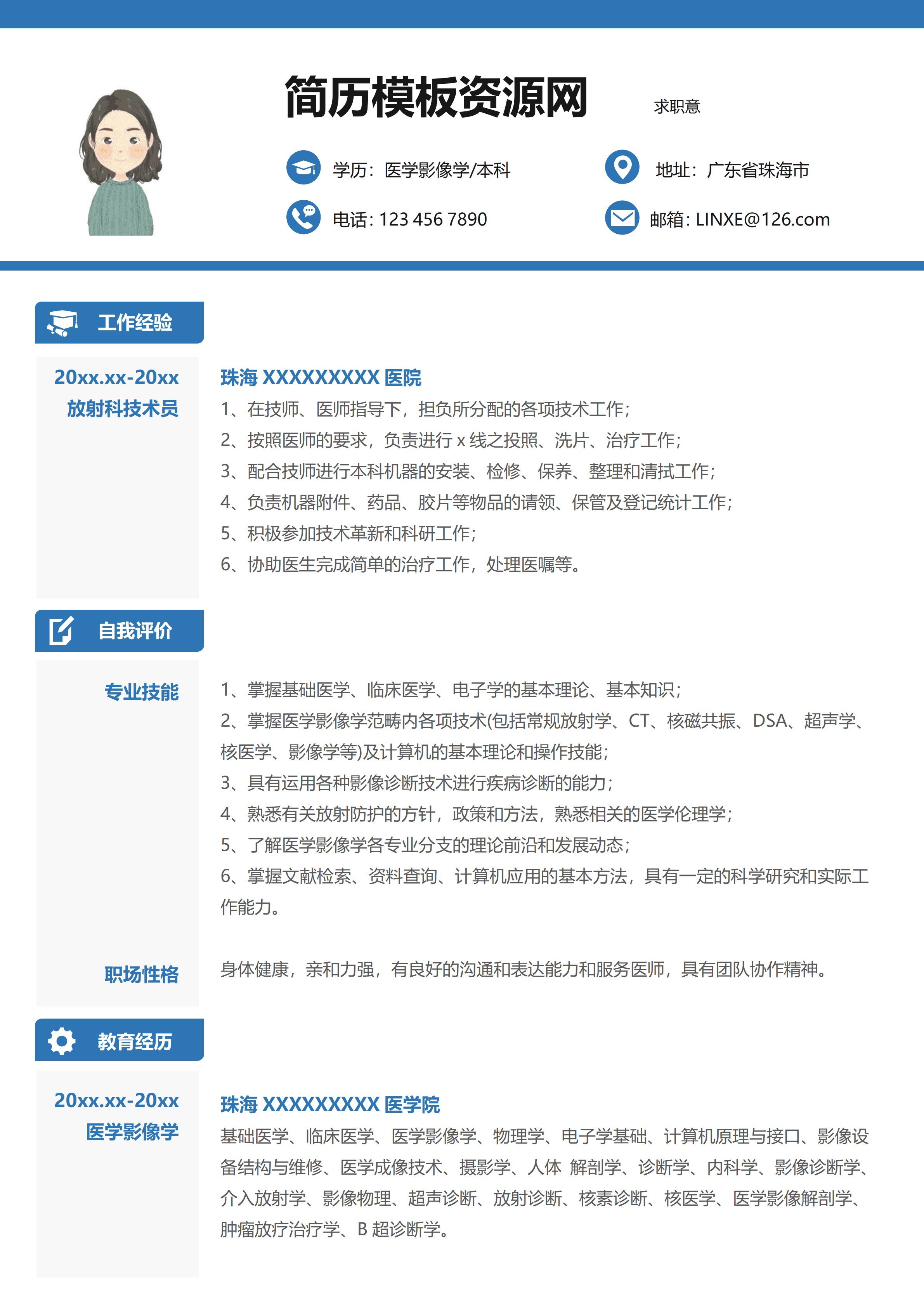 GND0048放射科简历/