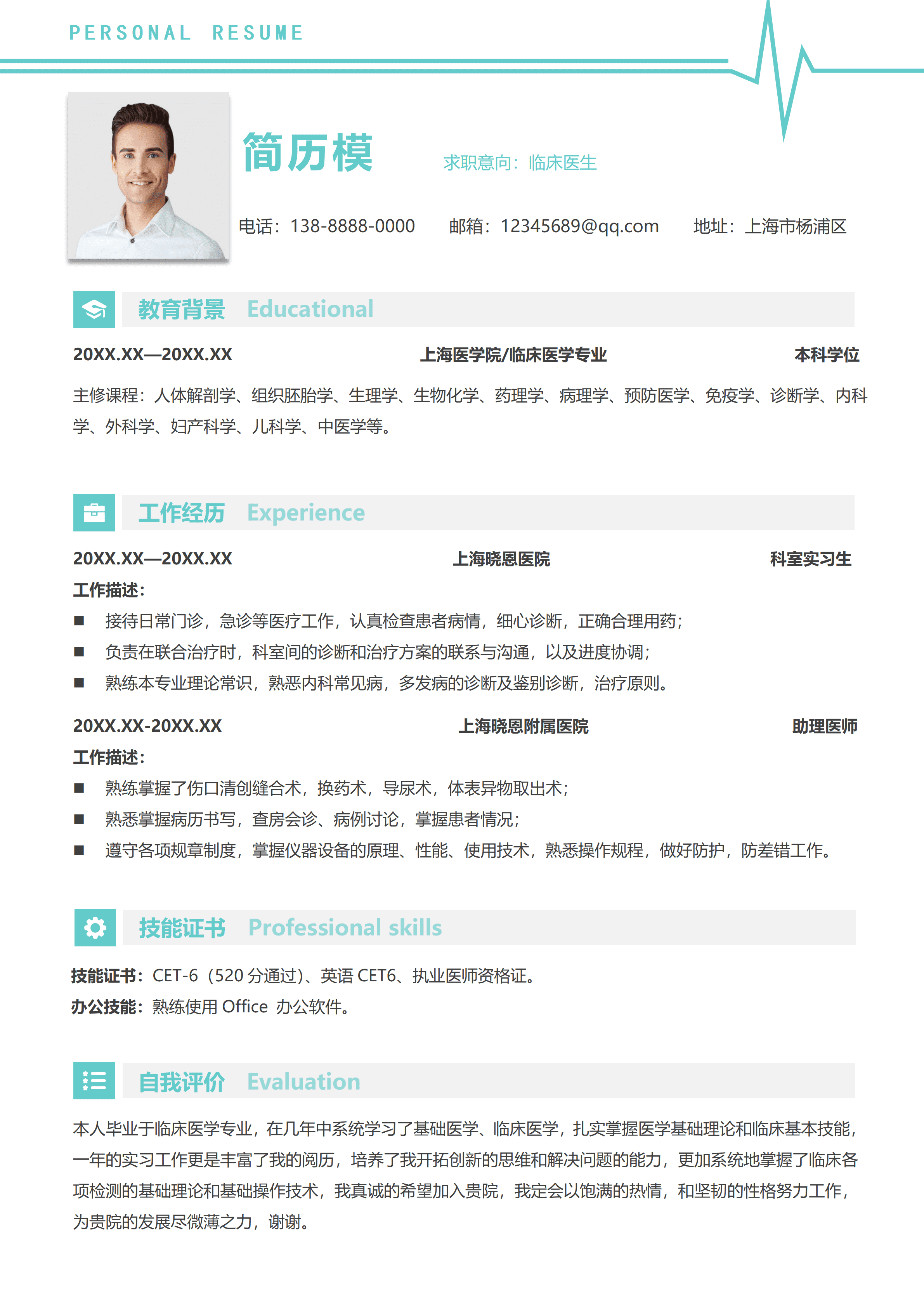 GND0145女性临床医生简历/