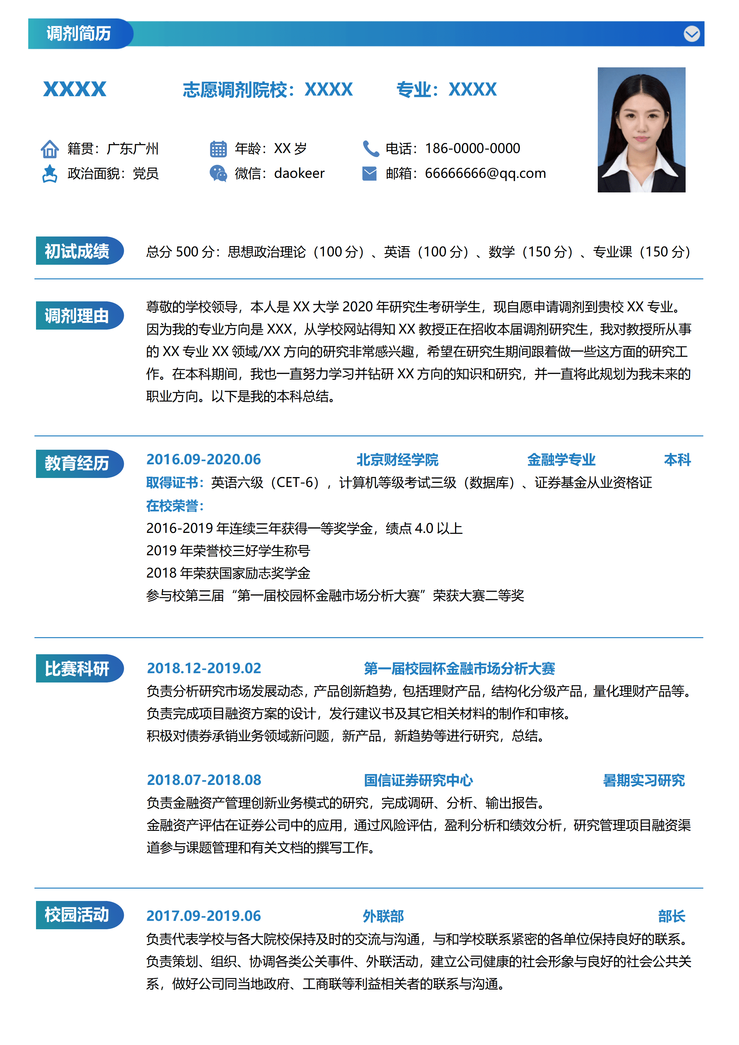 GNFS006调剂简历研究生复试调剂申请/