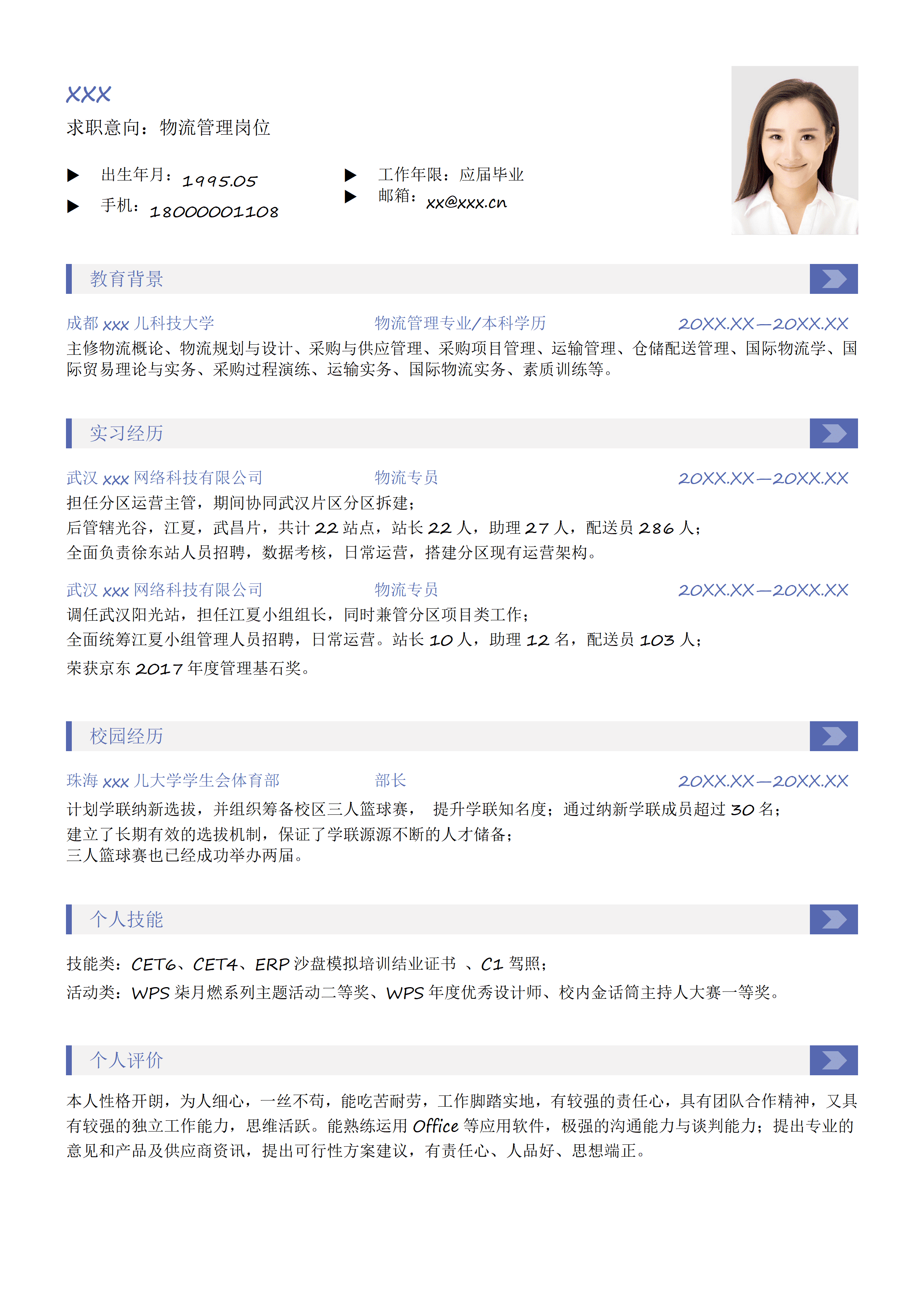 SYY-00050简历物流模板/