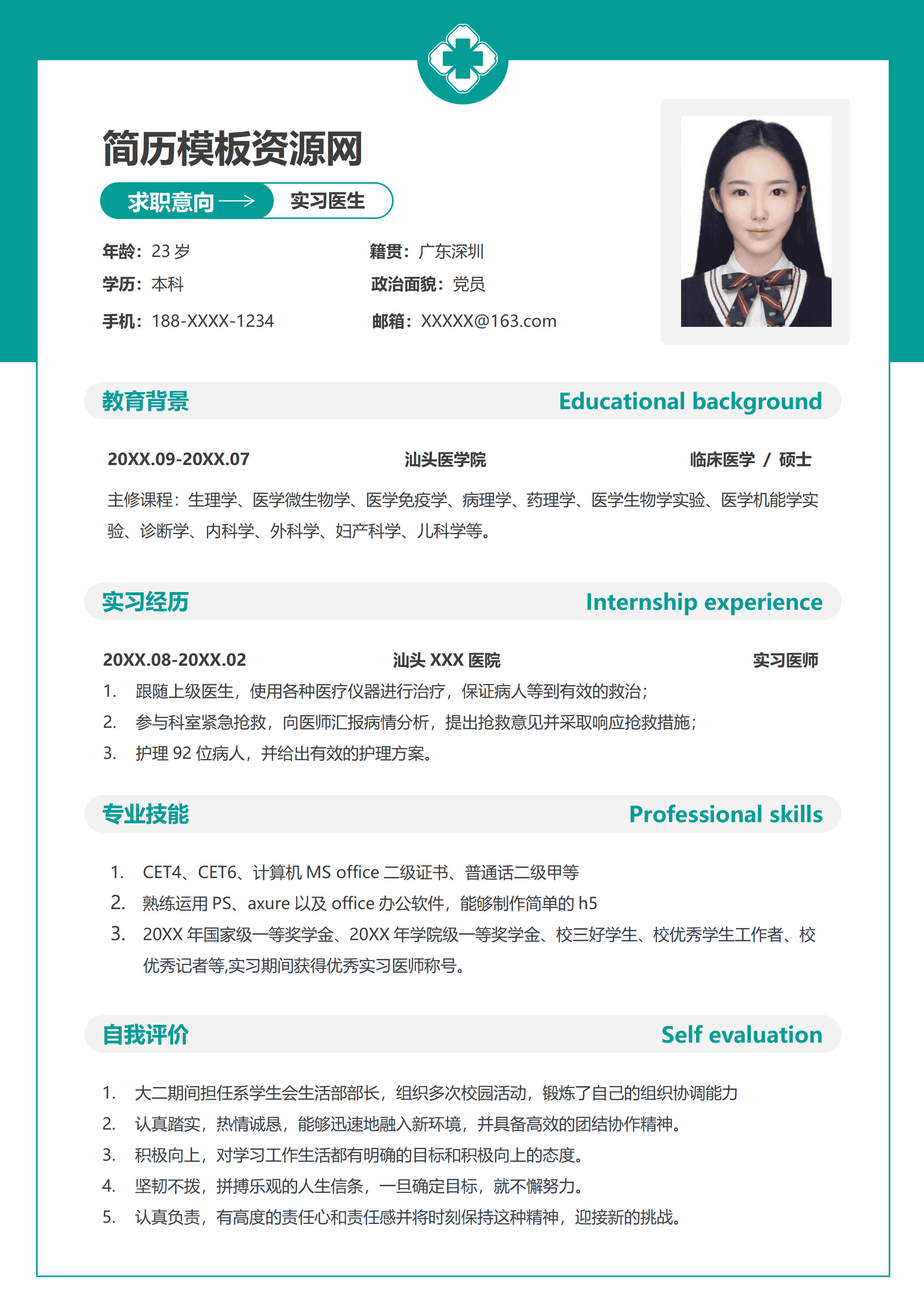 GND0298招聘临床医生简历/