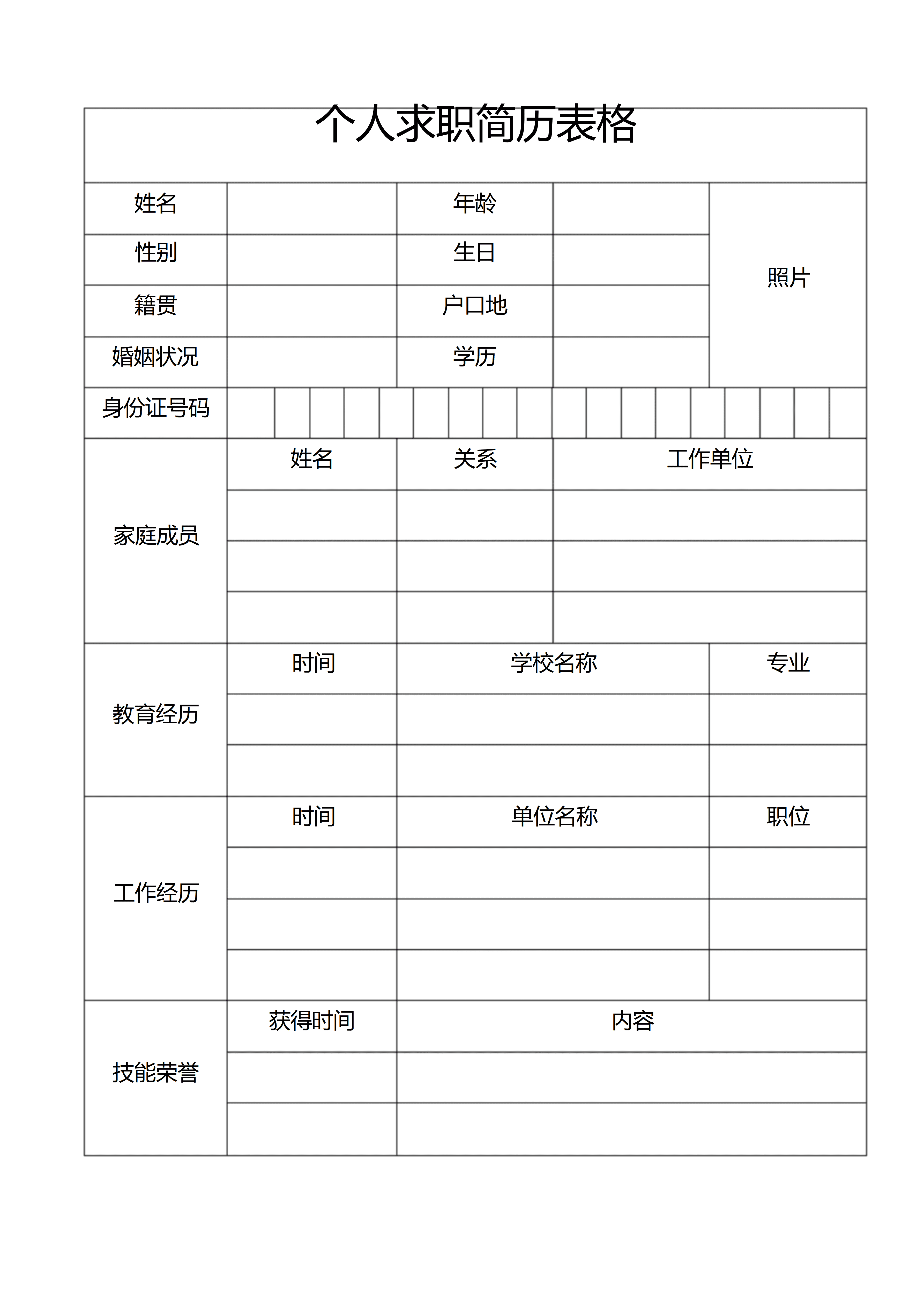 BGJL-0048服装设计招聘个人简历表格/