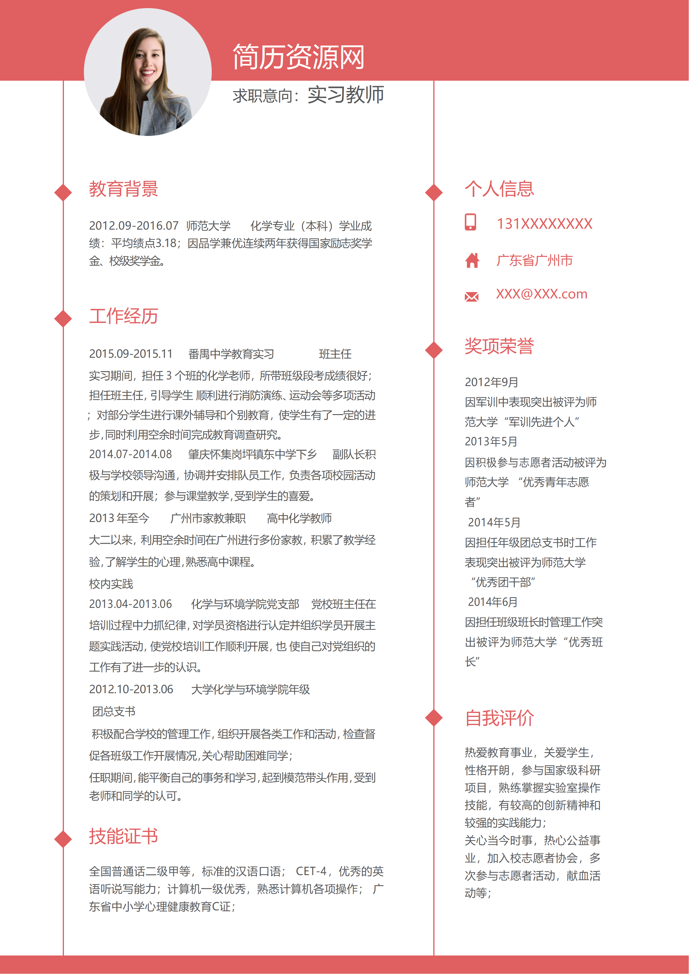 ELLY-3039亮粉模块化财务审计简历模板/