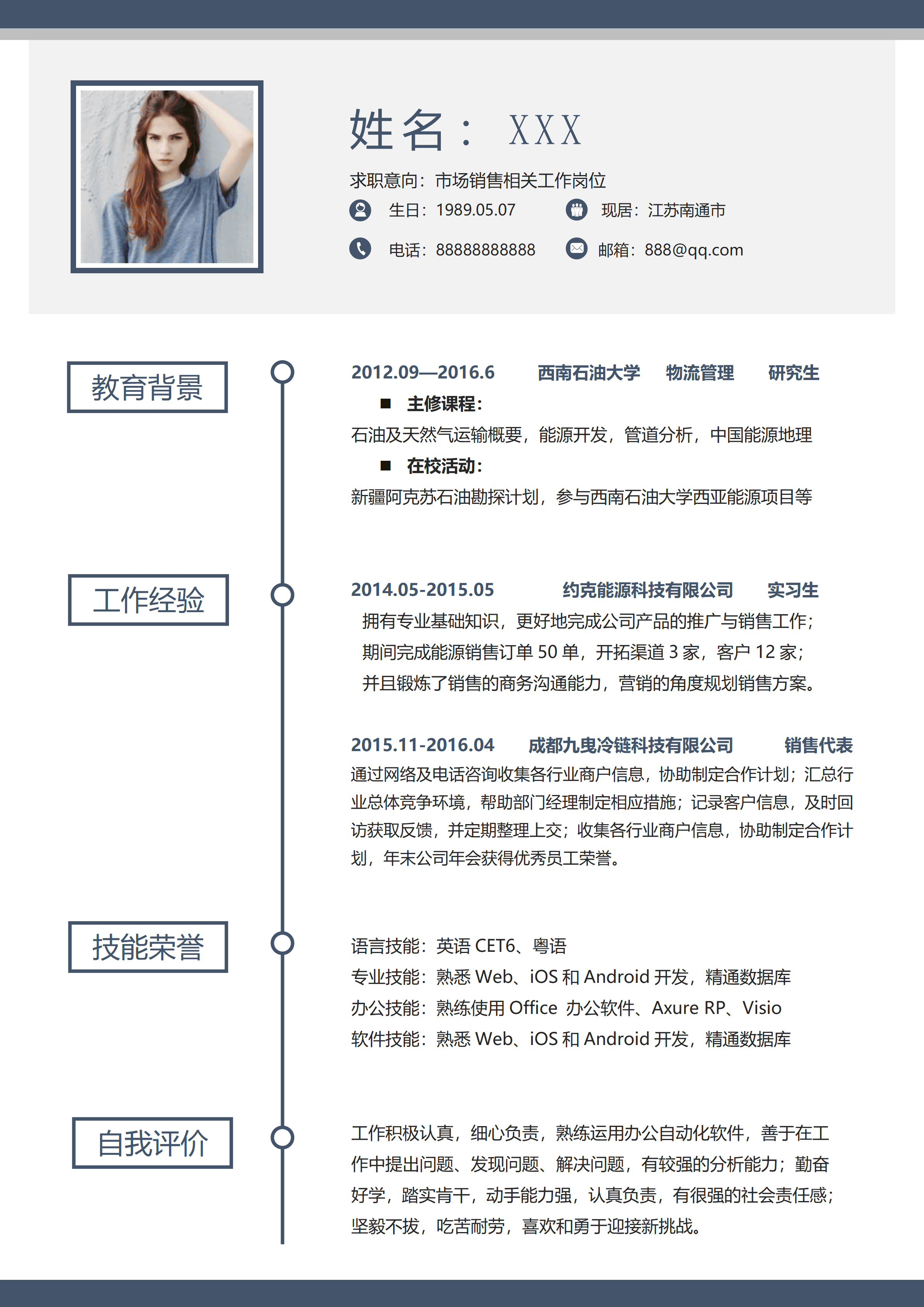 LYZW-1038市场销售研究生简历模板word/